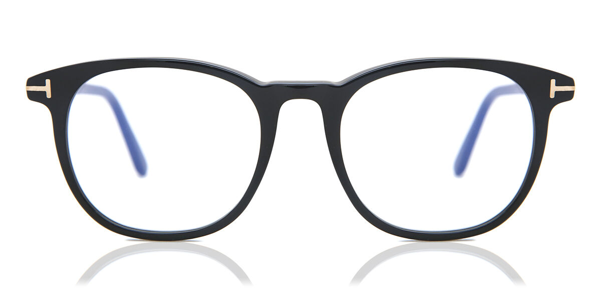 Tom Ford FT5754-B Blue-Light Block 001 Glasses Shiny Black ...