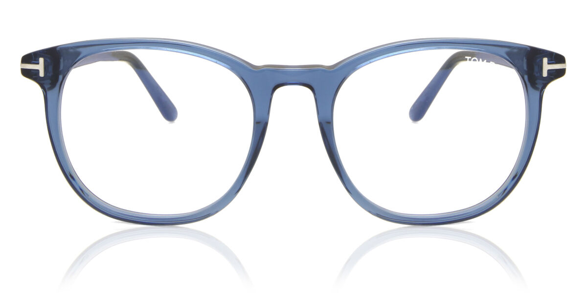 Tom Ford FT5754-B Blue-Light Block 090 Glasses Transparent Blue ...