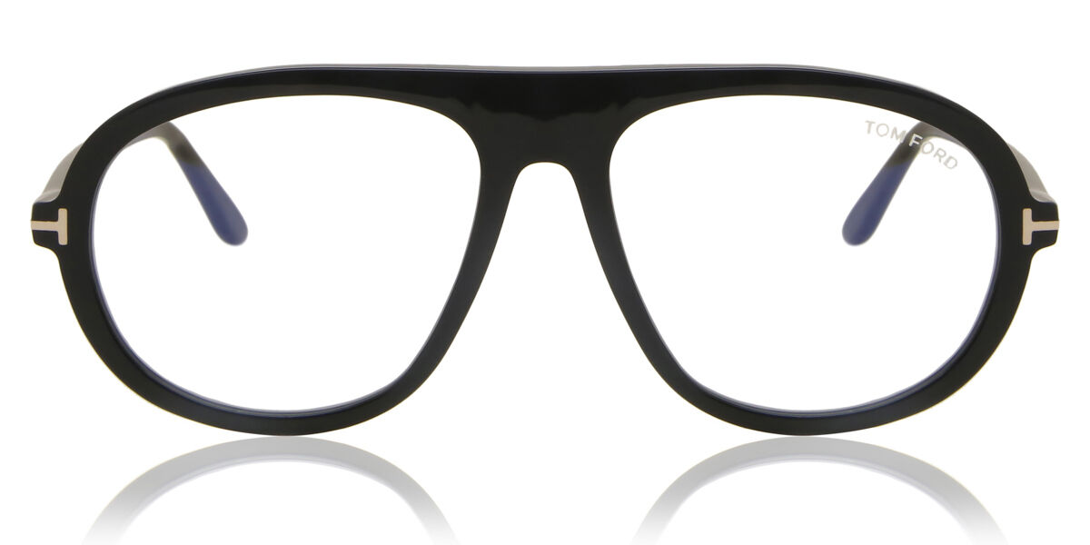 Tom Ford FT5755-B Blue-Light Block 001 Eyeglasses in Shiny Black |  SmartBuyGlasses USA