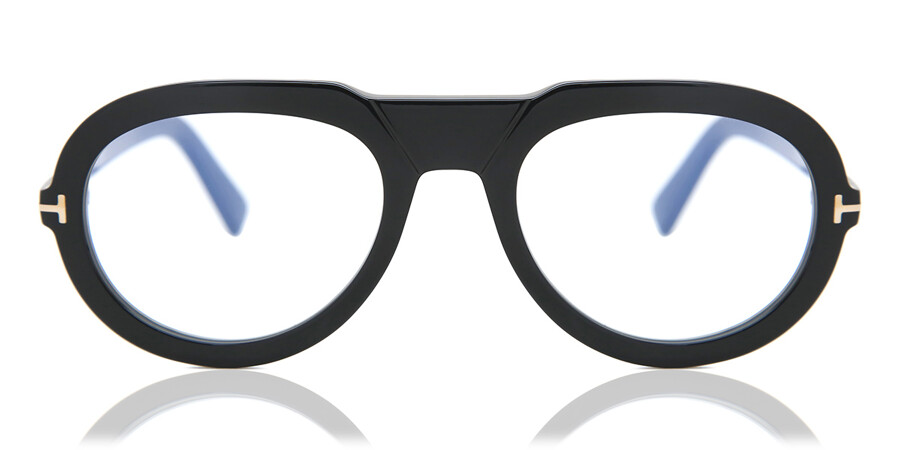 Tom Ford FT5756-B Blue-Light Block 001 Eyeglasses in Shiny Black |  SmartBuyGlasses USA