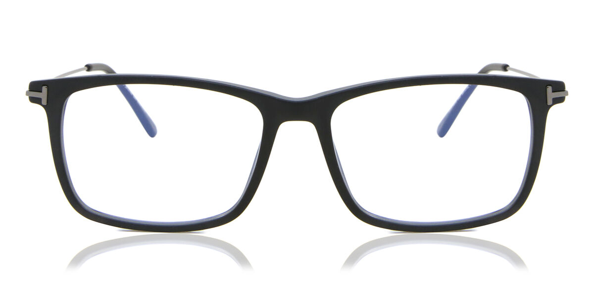 Tom Ford FT5758-B Blue-Light Block 002 Eyeglasses in Matte Black |  SmartBuyGlasses USA