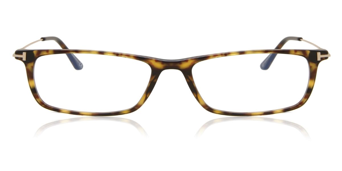 Tom Ford FT5758-B Blue-Light Block 052 Eyeglasses in Dark Havana |  SmartBuyGlasses USA