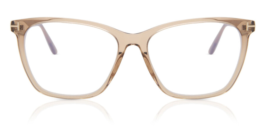 Tom Ford FT5762-B Blue-Light Block 045 Eyeglasses in Transparent Brown |  SmartBuyGlasses USA