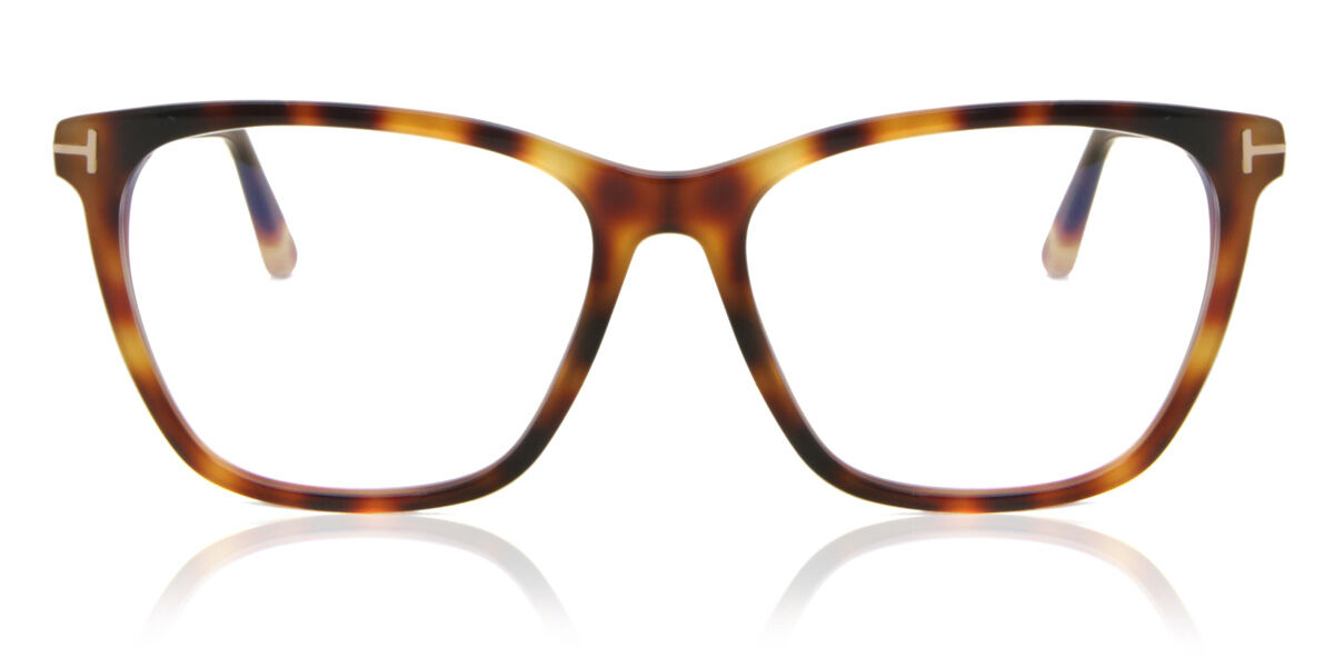 Tom Ford FT5762-B Blue-Light Block 053 Glasses Blonde Havana ...