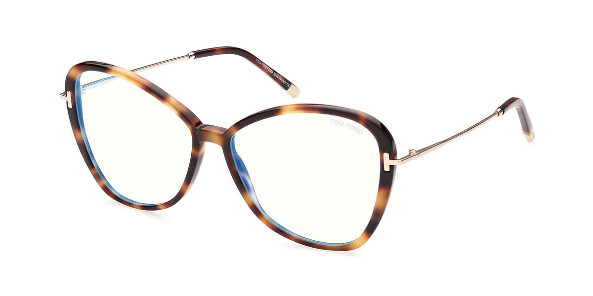 Tom Ford FT5769-B Blue-Light Block 053 Glasses Blonde Havana