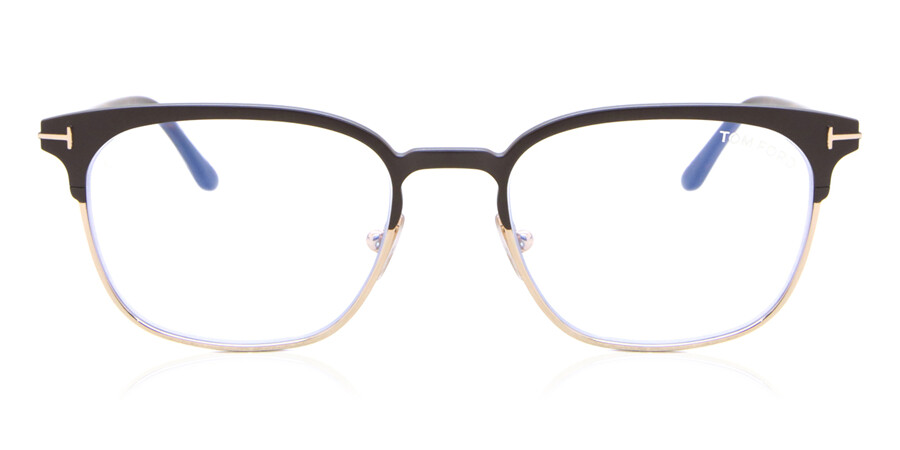 Tom Ford FT5799-B Blue-Light Block 049 Eyeglasses in Brown Gold |  SmartBuyGlasses USA