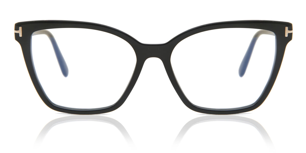 Tom Ford FT5812-B Blue-Light Block 001 Glasses Black | SmartBuyGlasses  Canada