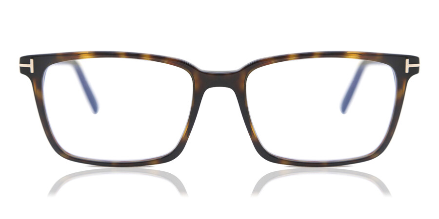 Tom Ford FT5802-B Blue-Light Block 052 Glasses Dark Havana |  SmartBuyGlasses UK