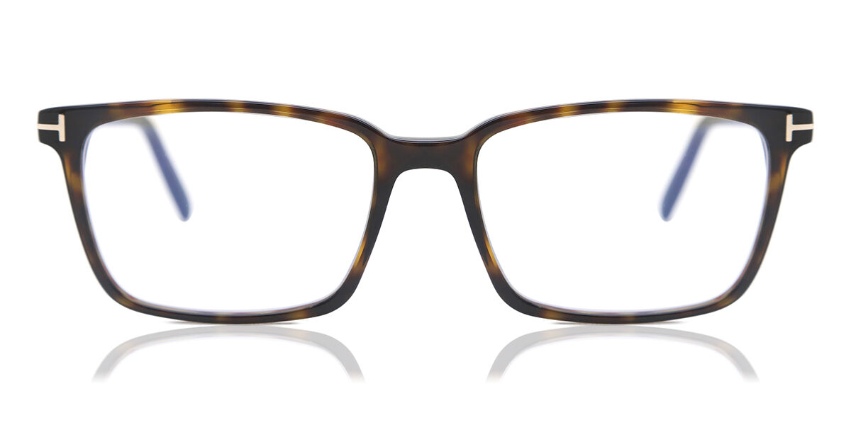 Tom Ford FT5802-B Blue-Light Block 052 Glasses Dark Havana |  SmartBuyGlasses UK