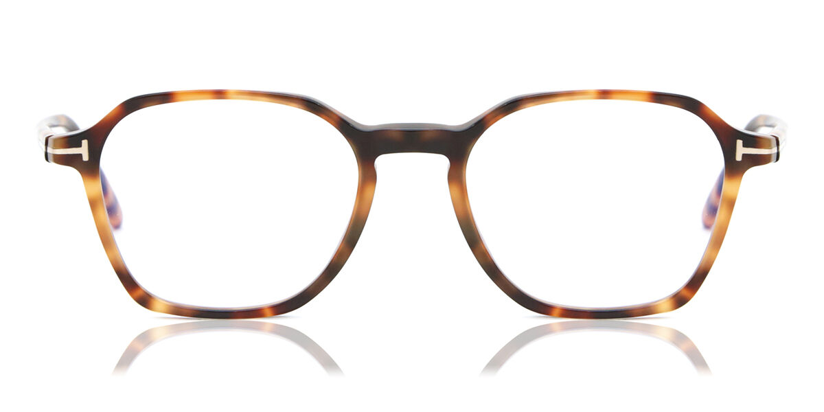 Tom Ford FT5804-B Blauwe-Light Block 053 Tortoiseshell Heren Bril