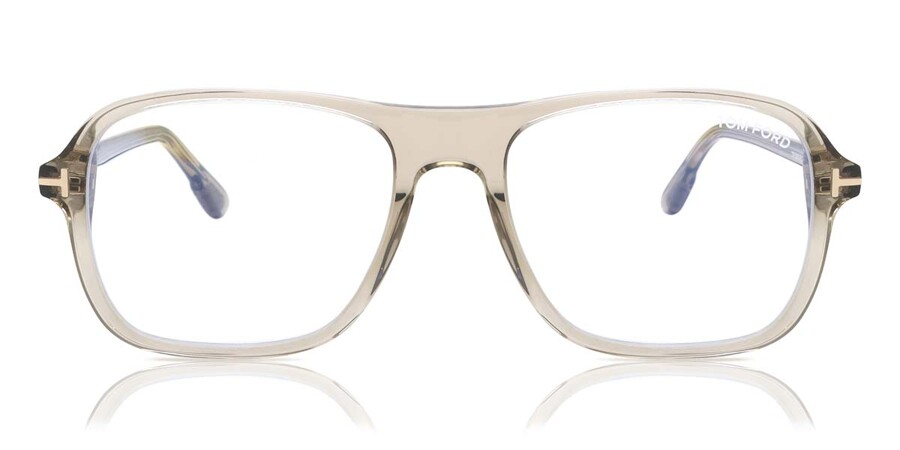 Tom Ford FT5806-B Blue-Light Block 057 Glasses Transparent Beige Brown |  VisionDirect Australia
