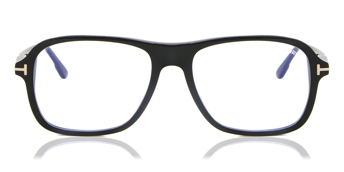 Tom Ford FT5806-B Blue-Light Block 001 Eyeglasses In Shiny Black ...