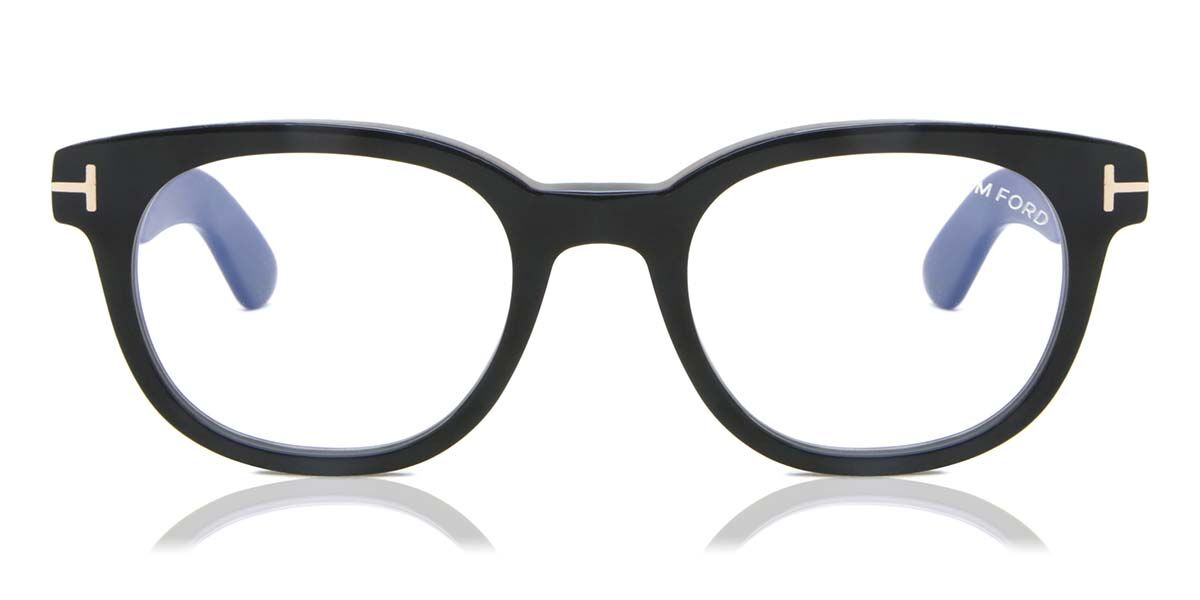 Tom Ford FT5807-B Blue-Light Block 001 Eyeglasses in Shiny Black |  SmartBuyGlasses USA