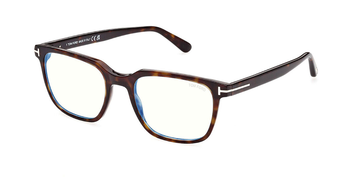 Tom Ford FT5818-B Blue-Light Block 052 Eyeglasses In Dark Havana ...