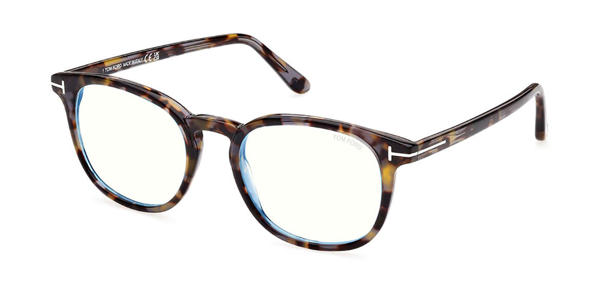 Tom Ford FT5819-B Blue-Light Block 055 Men's Eyeglasses Tortoiseshell Size 52 (Frame Only) - Blue Light Block Available