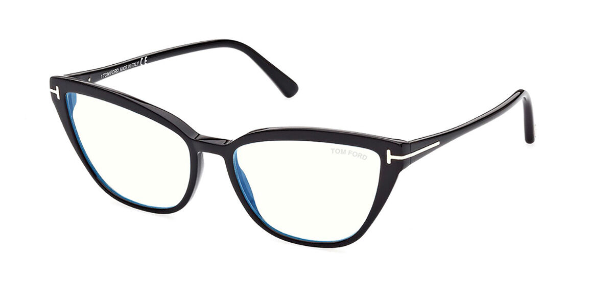 Tom Ford Ft5825 B Blue Light Block 001 Eyeglasses In Shiny Black Smartbuyglasses Usa 8349