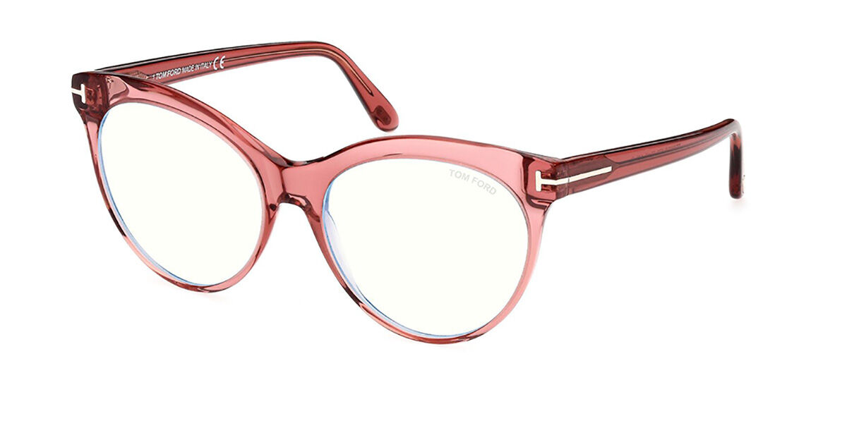 Tom Ford FT5827-B Blue-Light Block 072 Women's Eyeglasses Pink Size 55 (Frame Only) - Blue Light Block Available
