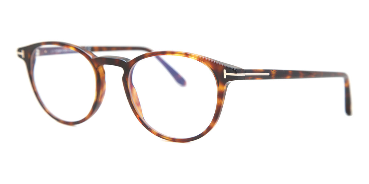 Photos - Glasses & Contact Lenses Tom Ford FT5803-B Blue-Light Block 054 Men's Eyeglasses Tortoises 