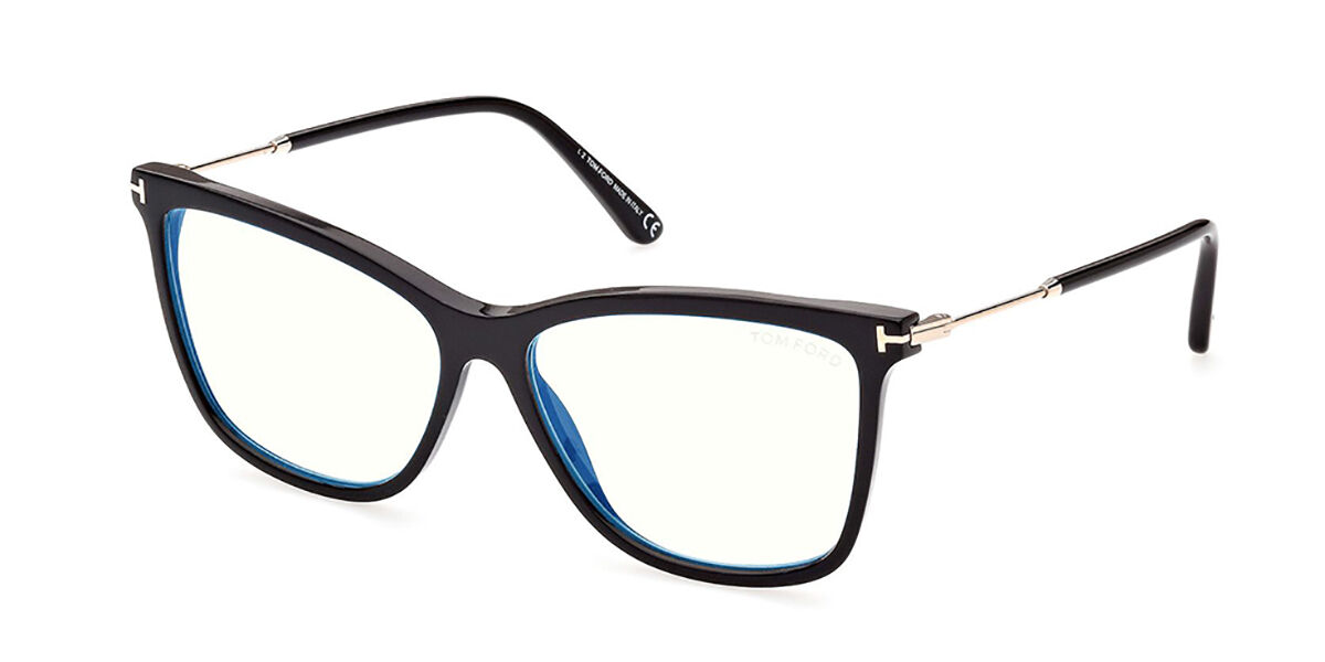 Tom Ford Ft5824 B Blue Light Block 001 Glasses Shiny Black Smartbuyglasses Canada 2825