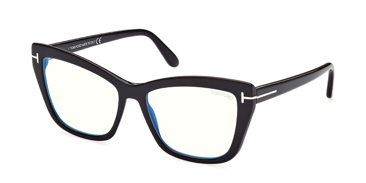 Tom Ford FT5826-B Blue-Light Block 001 Glasses Shiny Black ...