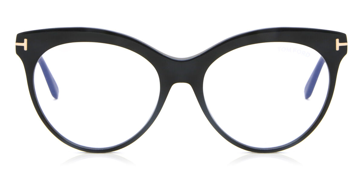 Tom Ford FT5827-B Blue-Light Block 001 Women's Eyeglasses Black Size 55 (Frame Only) - Blue Light Block Available