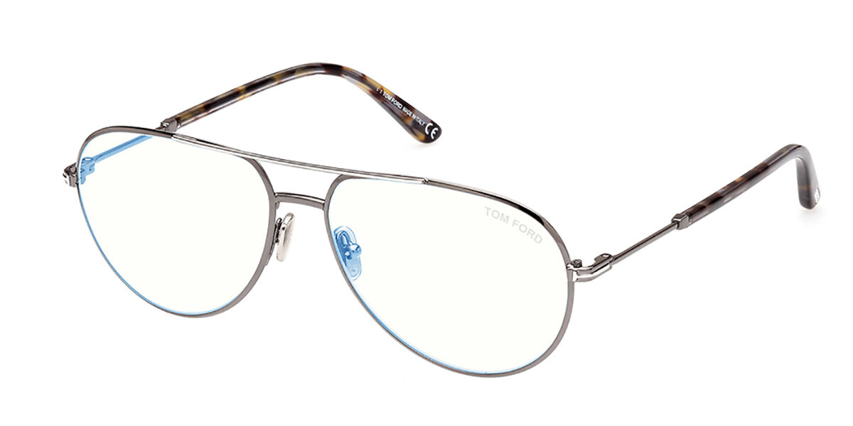 Tom Ford FT5829-B Blue-Light Block 008 Eyeglasses in Shiny Anthracite Grey  | SmartBuyGlasses USA