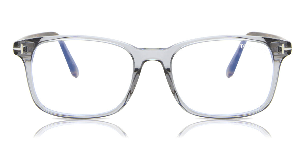 Photos - Glasses & Contact Lenses Tom Ford FT5831-B Blue-Light Block 020 Men's Eyeglasses Clear Siz 