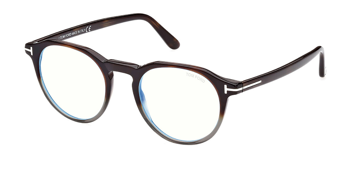 Tom Ford FT5833-B Blue-Light Block 056 Glasses Grey Havana ...