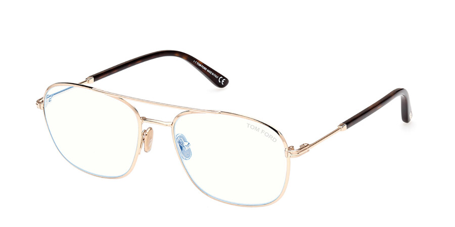 Tom Ford FT5830-B Blue-Light Block 028 Glasses Shiny Rose Gold |  SmartBuyGlasses UK