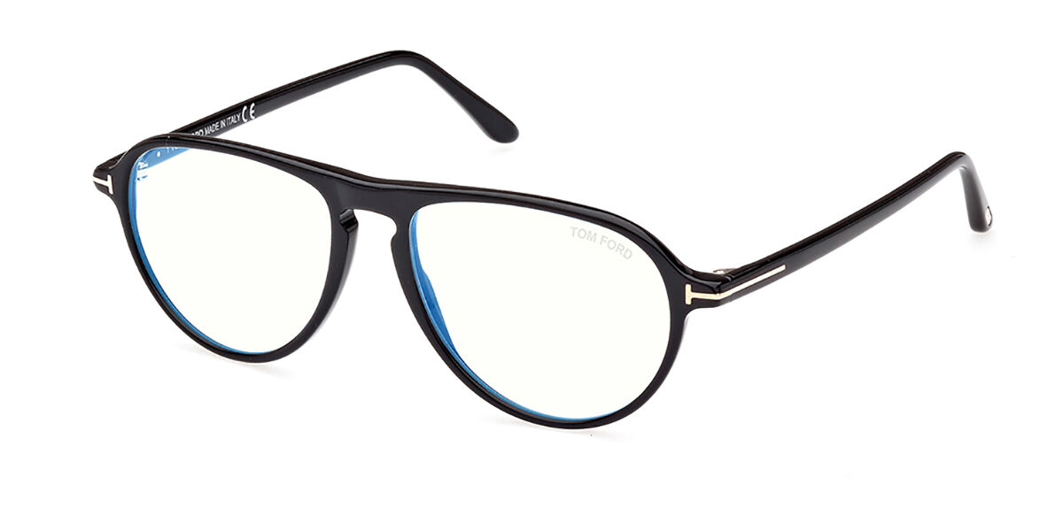 Tom Ford Ft5869 B Blue Light Block 001 Eyeglasses In Shiny Black Smartbuyglasses Usa 2251