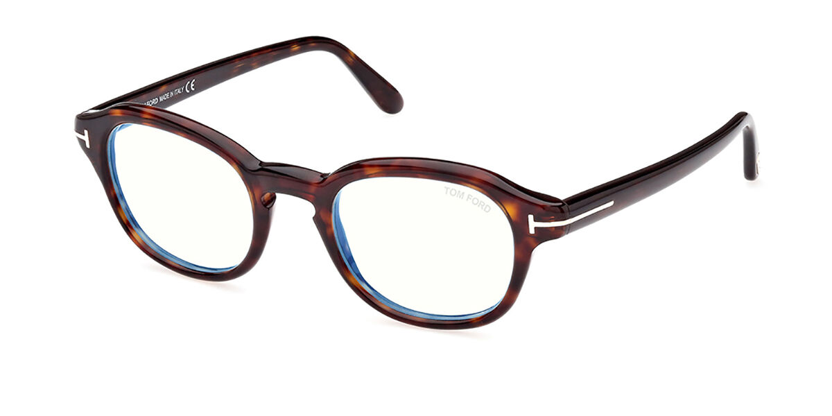 Tom Ford FT5871-B Blue-Light Block 052 Glasses Dark Tortoise ...