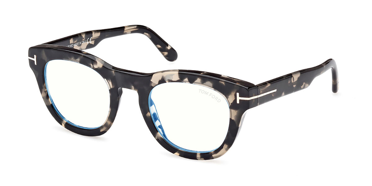 Tom Ford FT5873-B Blue-Light Block 005 Eyeglasses in Blonde Tortoise ...