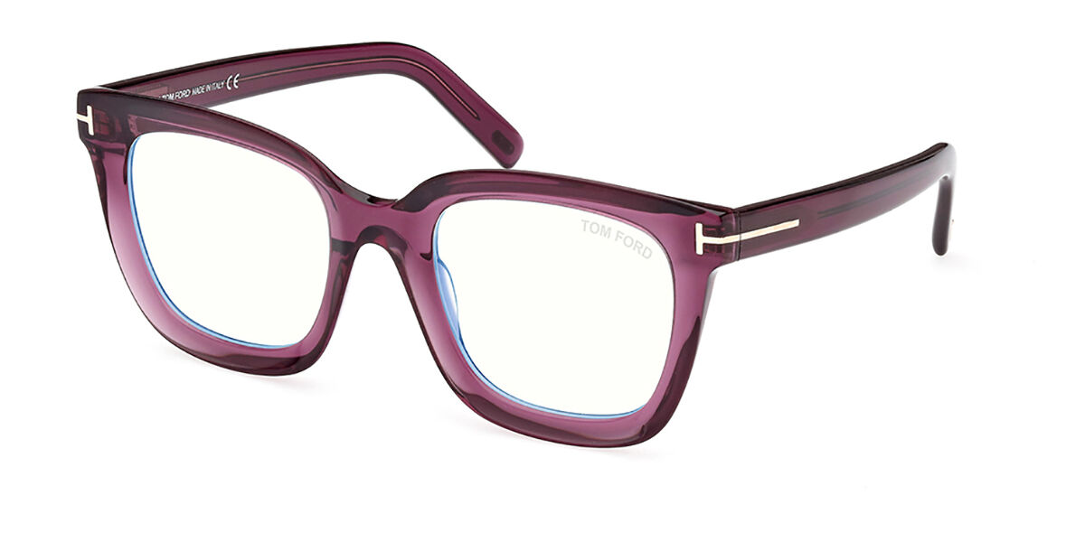 Tom Ford FT5880-B Blue-Light Block 081 Eyeglasses in Transparent Violet |  SmartBuyGlasses USA