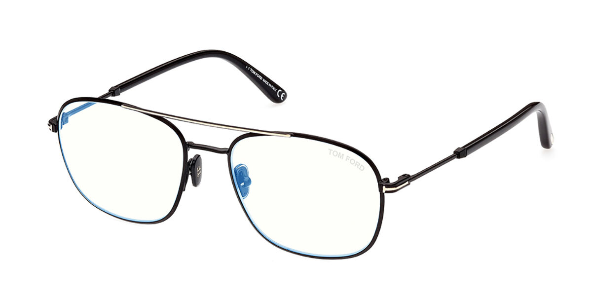 Tom Ford Ft5830 B Blue Light Block 001 Eyeglasses In Shiny Black Smartbuyglasses Usa 3480