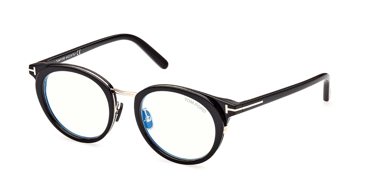 Tom Ford FT5784DB Asian Fit BlueLight Block 001 Glasses Shiny Black