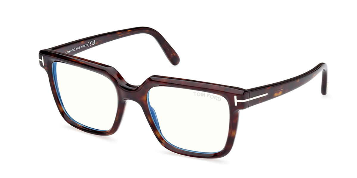 Tom Ford FT5889-B Blue-Light Block 052 Glasses Dark Tortoise ...