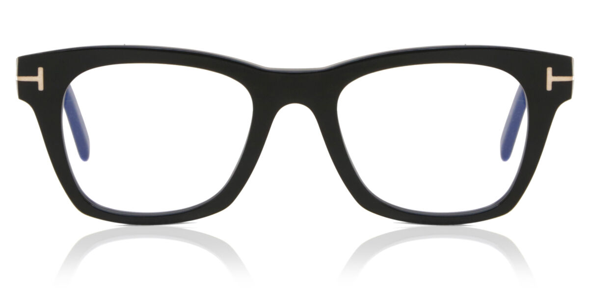 Photos - Glasses & Contact Lenses Tom Ford FT5886-B Blue-Light Block 001 Men's Eyeglasses Black Siz 