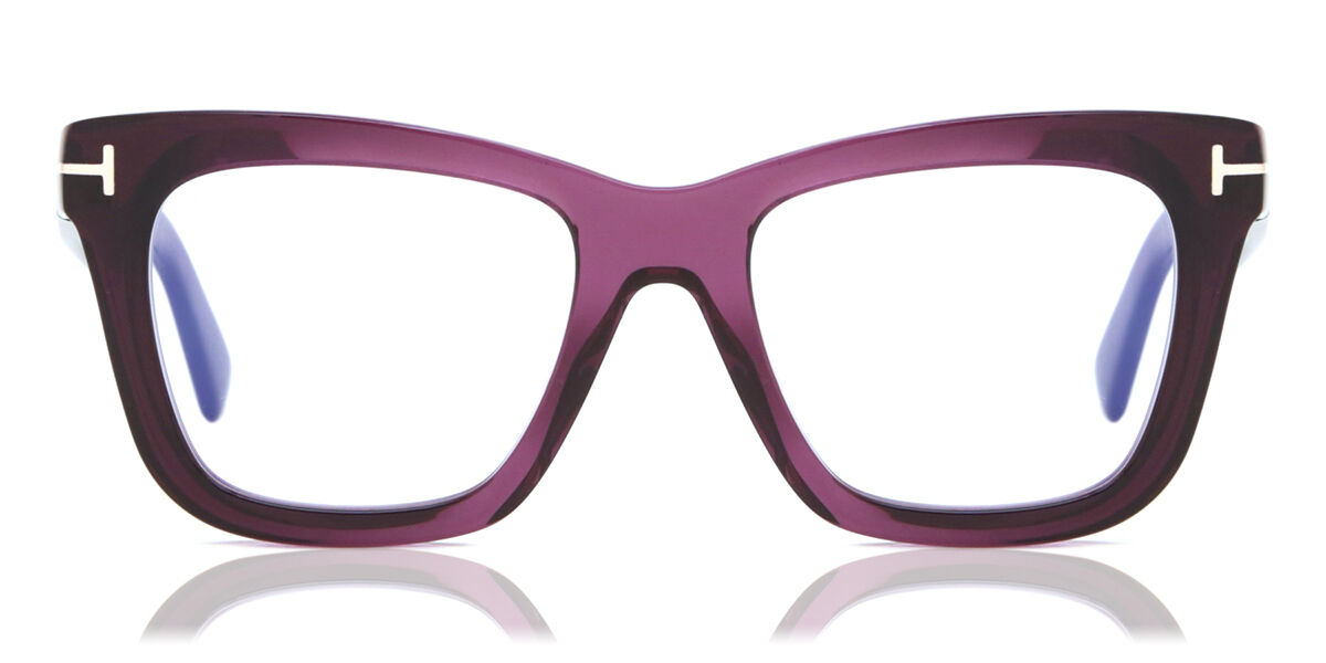 Tom Ford FT5881-B Blue-Light Block 081 Women’s Eyeglasses Purple Size 52 - Blue Light Block Available