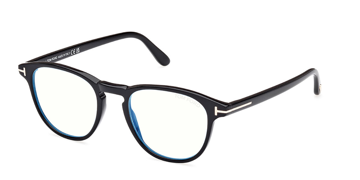 Tom Ford Ft5899 B Blue Light Block 001 Eyeglasses In Shiny Black Smartbuyglasses Usa 3052