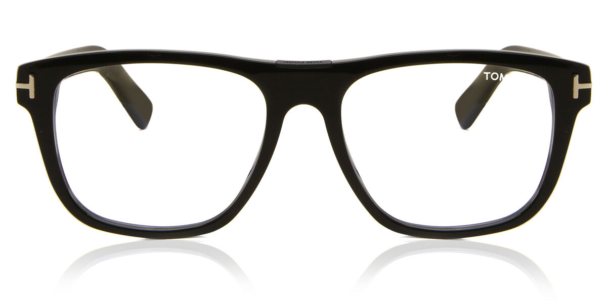 Photos - Glasses & Contact Lenses Tom Ford FT5902-B Blue-Light Block 001 Men's Eyeglasses Black Siz 