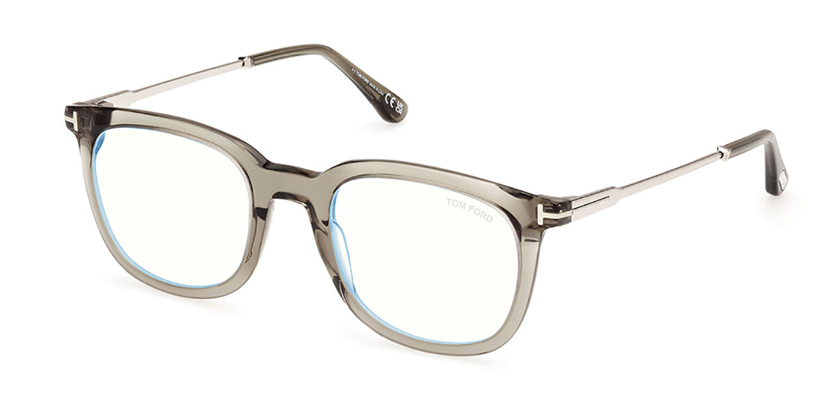 Photos - Glasses & Contact Lenses Tom Ford FT5904-B Blue-Light Block 096 Men's Eyeglasses Green Siz 
