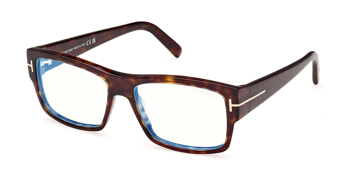 Photos - Glasses & Contact Lenses Tom Ford FT5941-B Blue-Light Block 052 Men's Eyeglasses Tortoises 