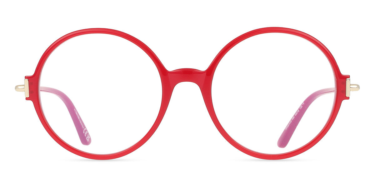 Tom Ford FT5914-B 066 Blue-Light Block Women’s Glasses Red Size 53 - Free Lenses - Blue Light Block Available