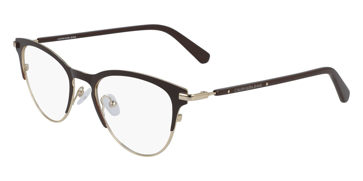 Calvin Klein Jeans CKJ20302 210 Eyeglasses in Dark Brown Gold ...