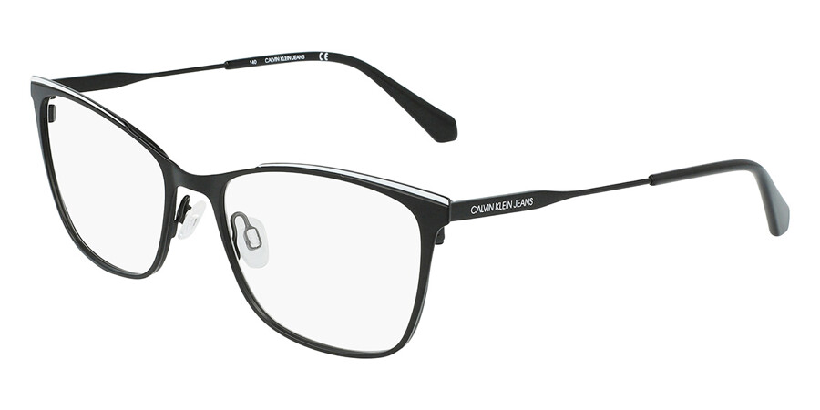 Calvin Klein Jeans CKJ21207 073 Eyeglasses in Black White | SmartBuyGlasses  USA