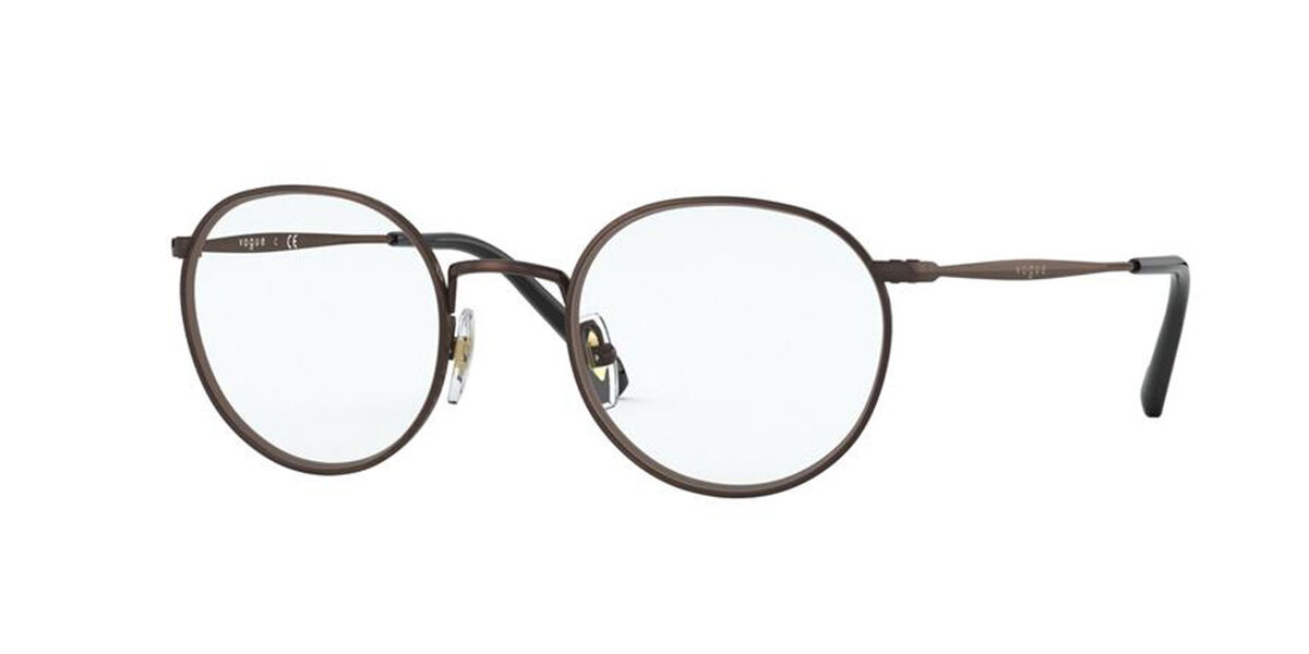 Photos - Glasses & Contact Lenses Vogue Eyewear VO4183 5135 Men's Eyeglasses Brown Size 48 (Fr 