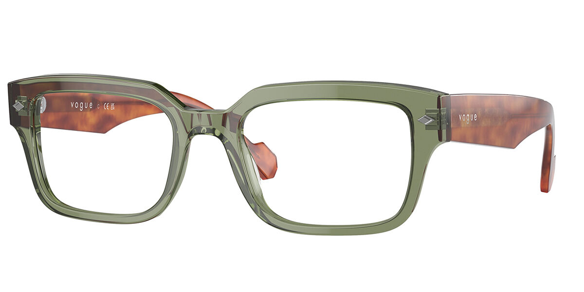 Photos - Glasses & Contact Lenses Vogue Eyewear VO5491 2821 Men's Eyeglasses Green Size 53 (Fr 