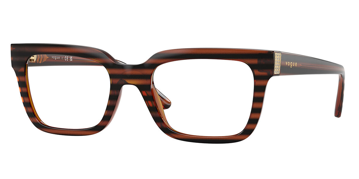 Vogue Eyewear VO5611B 2571 Glasses Striped Brown On Tortoise