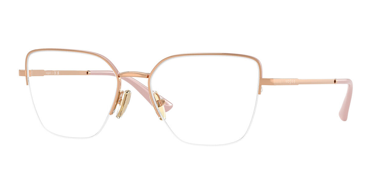 Photos - Glasses & Contact Lenses Vogue Eyewear VO4331 5207 Women's Eyeglasses Gold Size 51  - Blue Light Block Available (Frame Only)