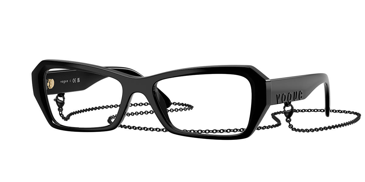 Vogue Eyewear VO5656U W44 52 Svarta Glas&ouml;gon (Endast B&aring;ge) Kvinna